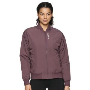 Reebok‎ Heritage Bomber Jacket Women's size Small Raisin color Lightweight
